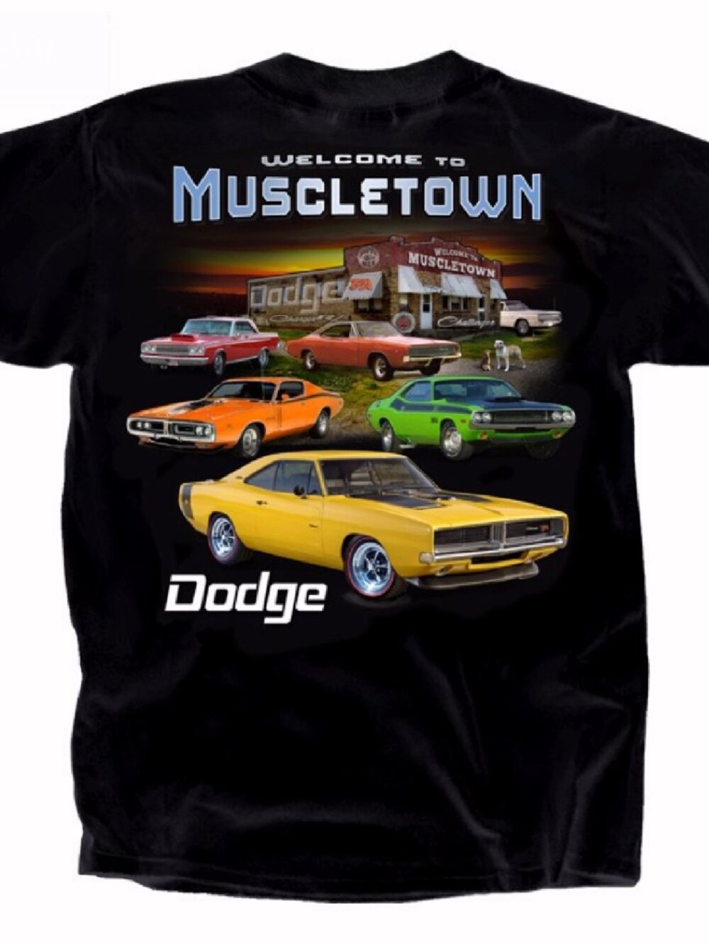 Welcome to Dodge Muscletown Short Sleeve T-Shirt - NEW Fast Ship